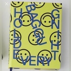 BAGGU : HOLD EVERYTHING Book Yellow Smiley Faces Cover NWT NEW
